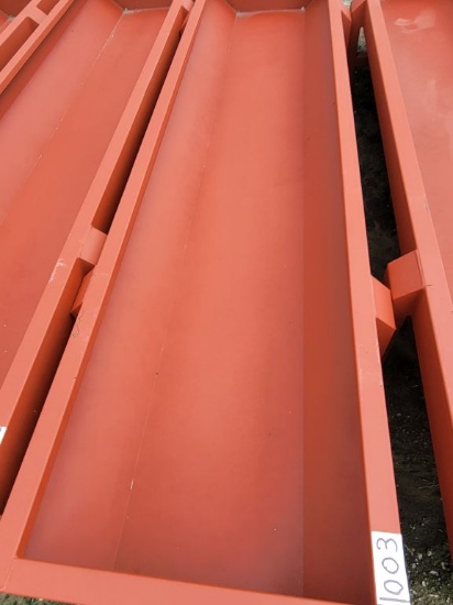 NEW RED 10' HEAVY DUTY METAL BUNK FEEDER, APPROX 225 LBS, 28" WIDE