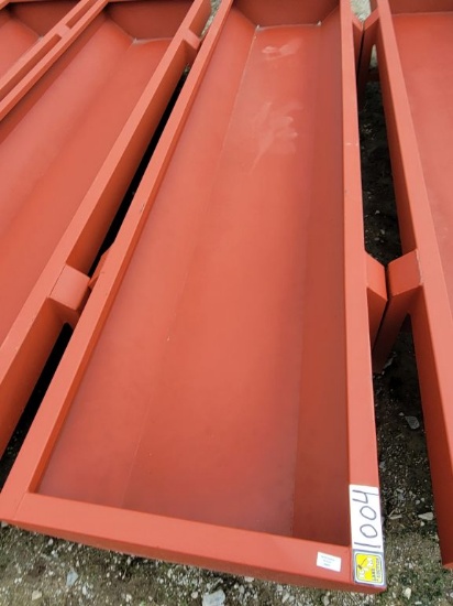 NEW RED 10' HEAVY DUTY METAL BUNK FEEDER, APPROX 225 LBS, 28" WIDE