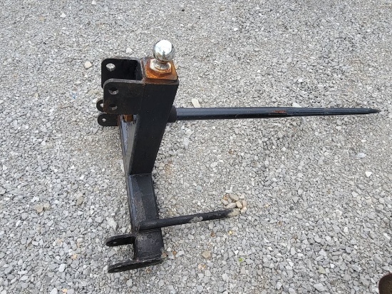 3PH HAY SPEAR W/ GOOSENECK BALL