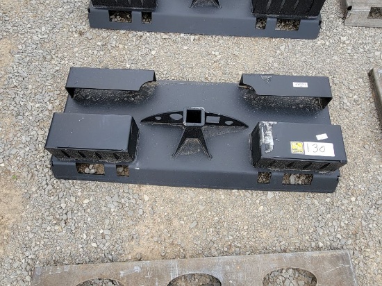 HEAVY DUTY DO-ALL RECIVER HITCH SKID STEER PLATE WITH CHAIN BUCKETS PIN HOL