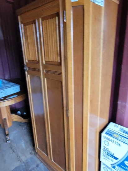 WOOD WARDROBE 70"X34"