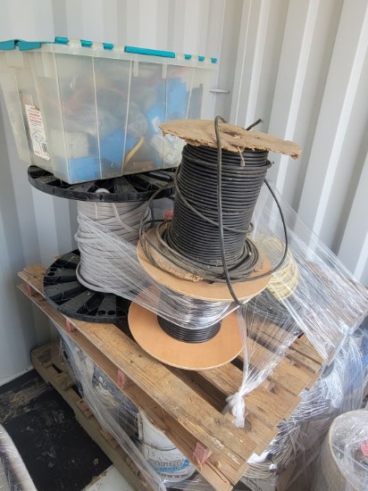 (2) PALLET OF HOUSE OR BUILDING ELECTRIC WIRE (GARAGE SELLOUT-ALL KEPT IN D