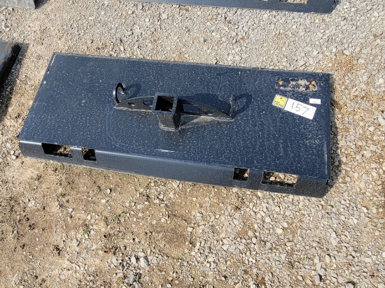 HEAVY DUTY DO ALL RECEIVER HITCH SKID STEER PLATES WITH CHAIN BUCKETS, PIN