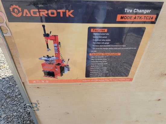 2025 ATK-TC24 TIRE CHANGER MAXIMUM WHEEL DIAMETER:41" MAX WHEEL WIDTH:15",
