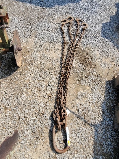 CHAIN SLING 4 CHAINS W/ HOOKS