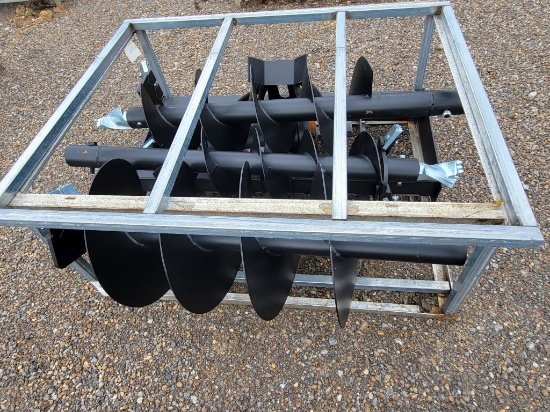 2025 JCT SKID STEER HYDRAULIC AUGER DRIVE AND BITS: 9", 12", 18" ALLOY BITS