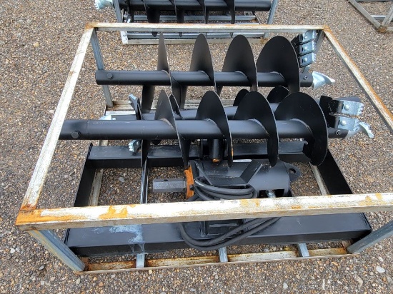2025 JCT SKID STEER HYDRAULIC AUGER DRIVE AND BITS: 9", 12", 18" ALLOY BITS