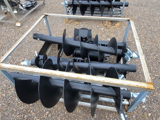 2025 JCT SKID STEER HYDRAULIC AUGER DRIVE AND BITS: 9", 12", 18" ALLOY BITS