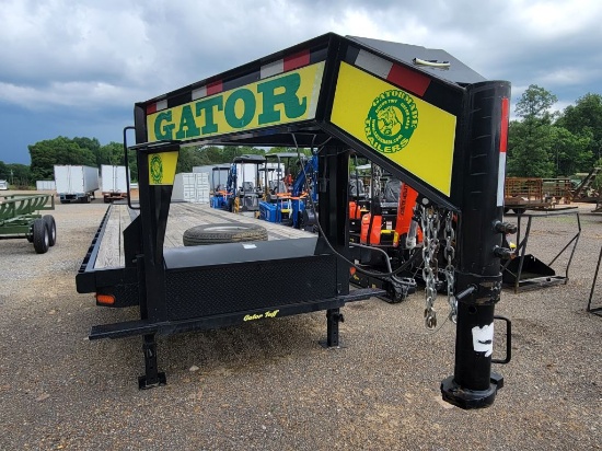 2022 GATOR 35' WITH 5' DOVE FLATBED GOOSENECK TRAILER, 7,000 LBS TANDEM AXL