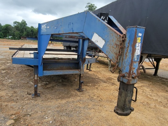 2008 NORSTAR 40' X 8.5' FLATBED GOOSENECK TRAILER, TANDEM DUAL 6K LB AXLES,