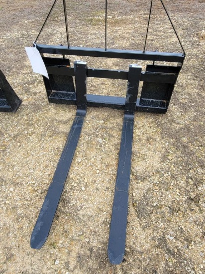 2025 MOWER KING SKID STEER FORKS, ADJUSTABLE QA, 4000LBS RATING, SN: SA2503