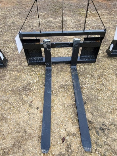 2025 MOWER KING SKID STEER FORKS, ADJUSTABLE QA, 4000LBS RATING, SN: SA2503