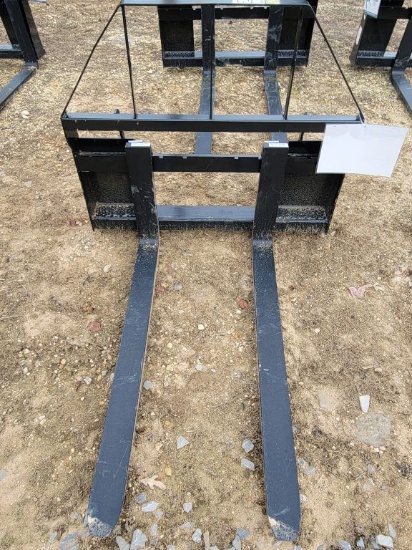 2025 MOWER KING SKID STEER FORKS, ADJUSTABLE QA, 4000LBS RATING, SN: SA2503