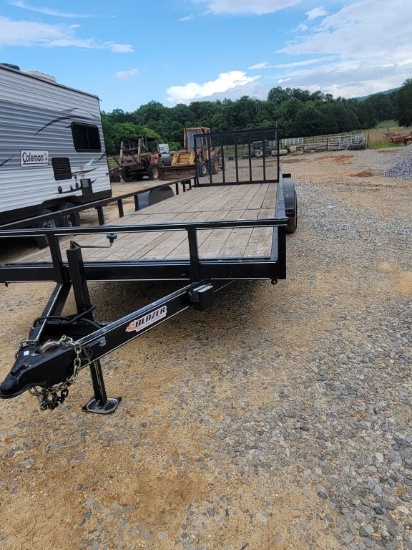 2021 BLAZER 24FT LONG 7FT WIDE BUMPER PULL TRAILER, TANDEM AXLE, VIN: BLZC0