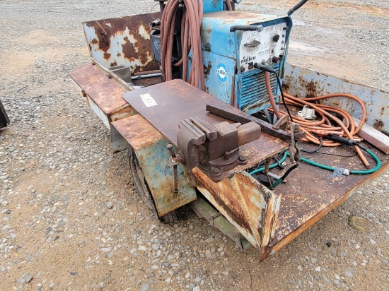 MILLER AEAD- 200LE STICK WELDER ON TRAILER CONAN GAS ENGINE, BIRDWELL ESTAT