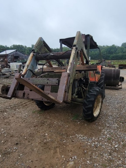 ZETOR 5245 4X4 TRACTOR WITH ZETOR FRONT END LOADER, REAR HYDRAULIC LOGGING