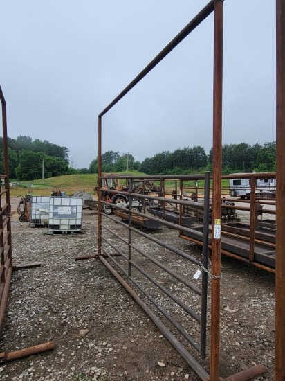 NEW HEAVY DUTY FREE STANDING 12' BOW GATE 2 5/8" PIPE