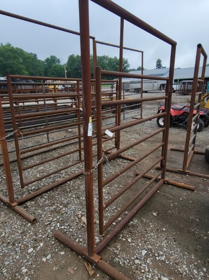 NEW HEAVY DUTY FREE STANDING 6' BOW GATE 2 5/8" PIPE