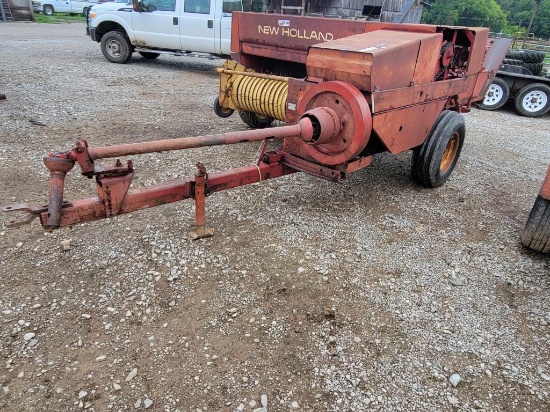 NEW HOLLAND SQUARE BALE HAY BAILER, HAY LINER 315, GOOD TIRES, PTO, SN:4980