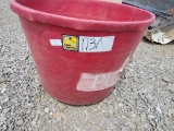 RED TUB WITH RATCHET STRAPS