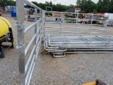 12' GALV HEAVY DUTY CORRAL PANELS SET OF 10, 5' TALL, WITH PINS
