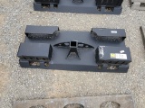 HEAVY DUTY DO-ALL RECIVER HITCH SKID STEER PLATE WITH CHAIN BUCKETS PIN HOL