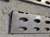 UNIVERSAL QUICK ATTACH PLATE. WELDABLE W/ HIGH VIABILITY CUTOUTS ADDED TO P