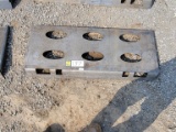 UNIVERSAL QUICK ATTACH PLATE. WELDABLE W/ HIGH VIABILITY CUTOUTS ADDED TO P