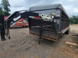 2014 CIRCLE W 28' X 7' STOCK TRAILER, TRI-AXLE, GVWR 10,450, VIN: 1C9TB3280