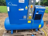 2008 QUINCY SCREW DRIVE 15 HORSE 120 GALLON TANK AIR COMPRESSOR, - 3 PHASE