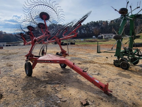 KUHN SPEEDRAKE SR112 GII 12 WHEEL HAY RAKE WITH KICKER WHEEL, HYDRAULIC ...