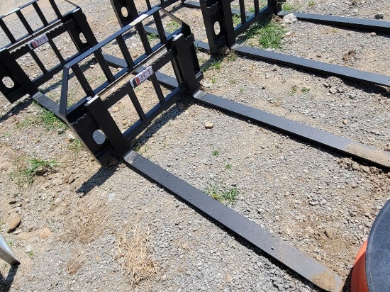 2026 Jct Skid Steer Pallet Fork Frame With 60in Long Tines *Sells Absolute