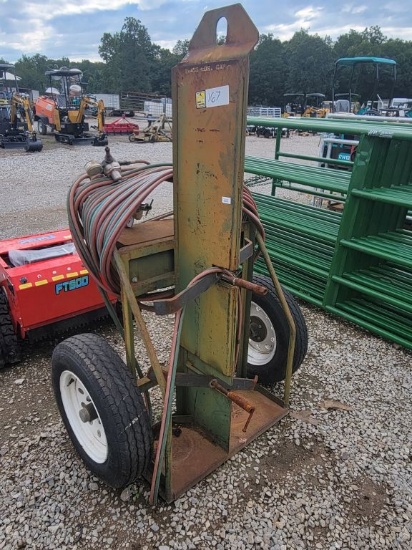TORCH CART AND SET OF HOSES, (ITEM FROM SHOP DISPERSAL)SELLS ABSOLUTE