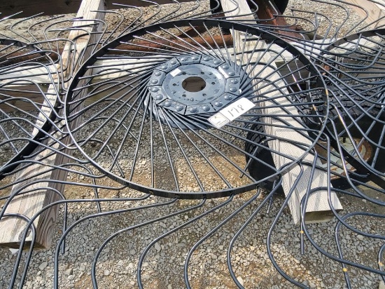 NEW FIRST QUALITY RIGHT HAND RAKE WHEEL, SELLS ABSOLUTE