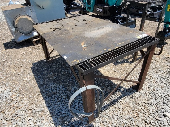 WELDING TABLE 64"L X 36"W X 30"T (ITEM FROM SHOP DISPERSAL)*SELLS ABSOLUTE