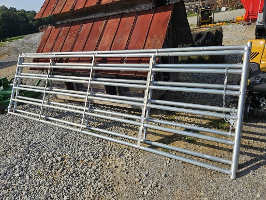 NEW GALV. 14' HEAVY DUTY 6 BAR GATE *SELL ABSOLUTE
