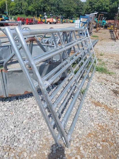 NEW HEAVY DUTY GALV 12' 6-BAR GATE W/ HARDWARE *SELLS ABSOLUTE*