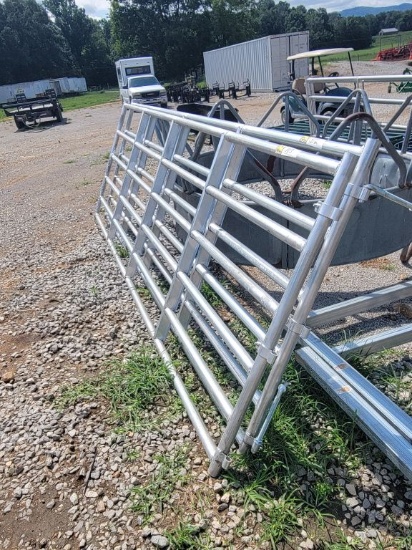 NEW HEAVY DUTY GALV 12' 6-BAR GATE W/ HARDWARE *SELLS ABSOLUTE*