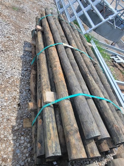 3"X7' TREATED WOOD FENCE POST (53), SELLS ABSOLUTE