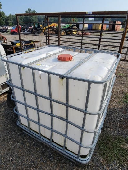 250 GALLON TANK - PLASTIC W/METAL CAGE, SELLS ABSOLUTE