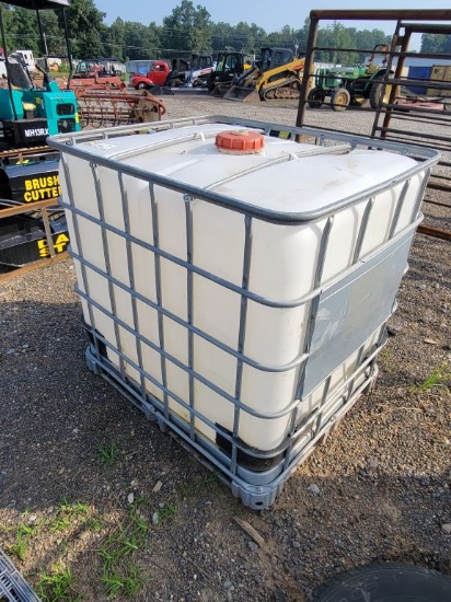 250 GALLON TANK- PLASTIC W/METAL CAGE, SELLS ABSOLUTE