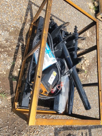 2026 Mower King Model:Ssecag-Y With 3 Bits Skid Steer Auger, 6in,12in,14in,