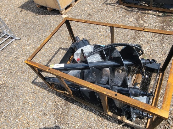 2026 Mower King Model:Ssecag-Y With 3 Bits Skid Steer Auger, 6in,12in,14in,