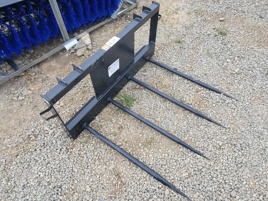 2026 JCT SKID STEER BALE SPEAR WITH QUADRUPLE TINES *SELLS ABSOLUTE