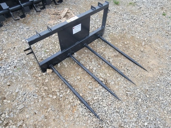 2026 JCT SKID STEER BALE SPEAR WITH QUADRUPLE TINES *SELLS ABSOLUTE