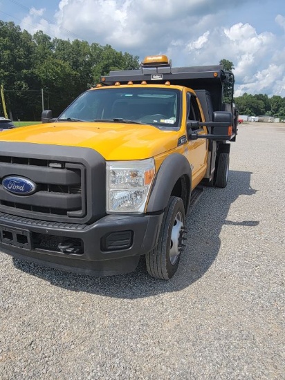 2015 Ford F-550 Single Cab Dump Truck, 6.7l Turbo Diesel, Miles Showing:70,