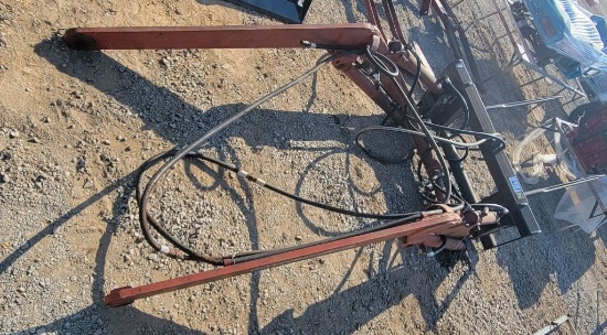 MASSEY FURGESON FRONT END LOADER WITH BALE SPEAR, SELLS ABSOLUTE