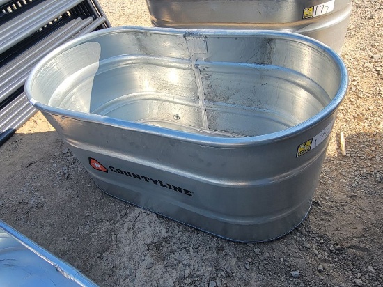 COUNTYLINE 4' L X 2' T X 2' W CATTLE GALV WATER TUB *UNUSED SCRATCH/DENT* S