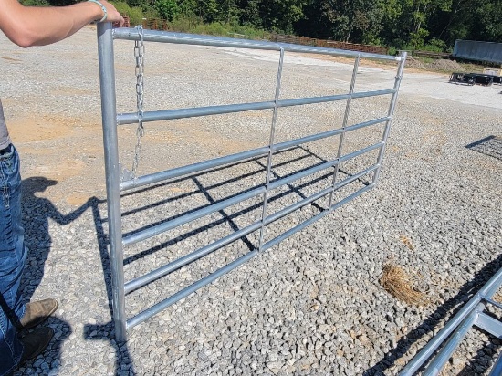 NEW GALV 10' 6 BAR GATE W/ HARDWARE *SELLS ABSOLUTE