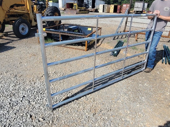 NEW GALV 8' 6 BAR GATE - HEAVY DUTY *SELLS ABSOLUTE